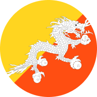 Bhutanese Ngultrum flag